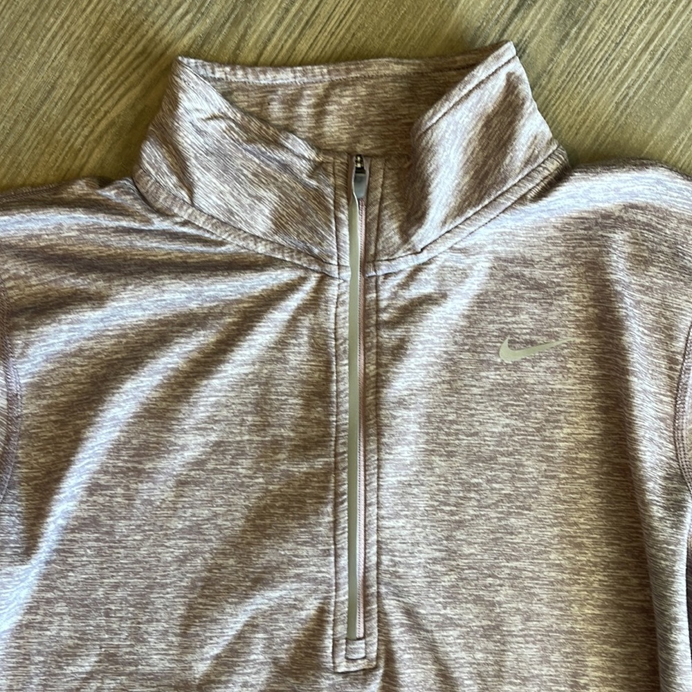 Nike Dri-Fit 1/4 zip Long Sleeve Running Top, Sz M - Picture 4 of 5